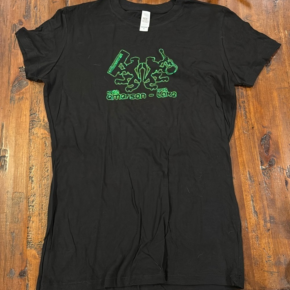 Emerson Lake Fitted T shirt New Black large